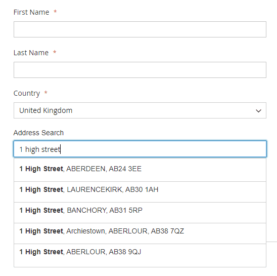 Address Lookup