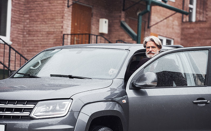 Car beloning to a property that may have insurance